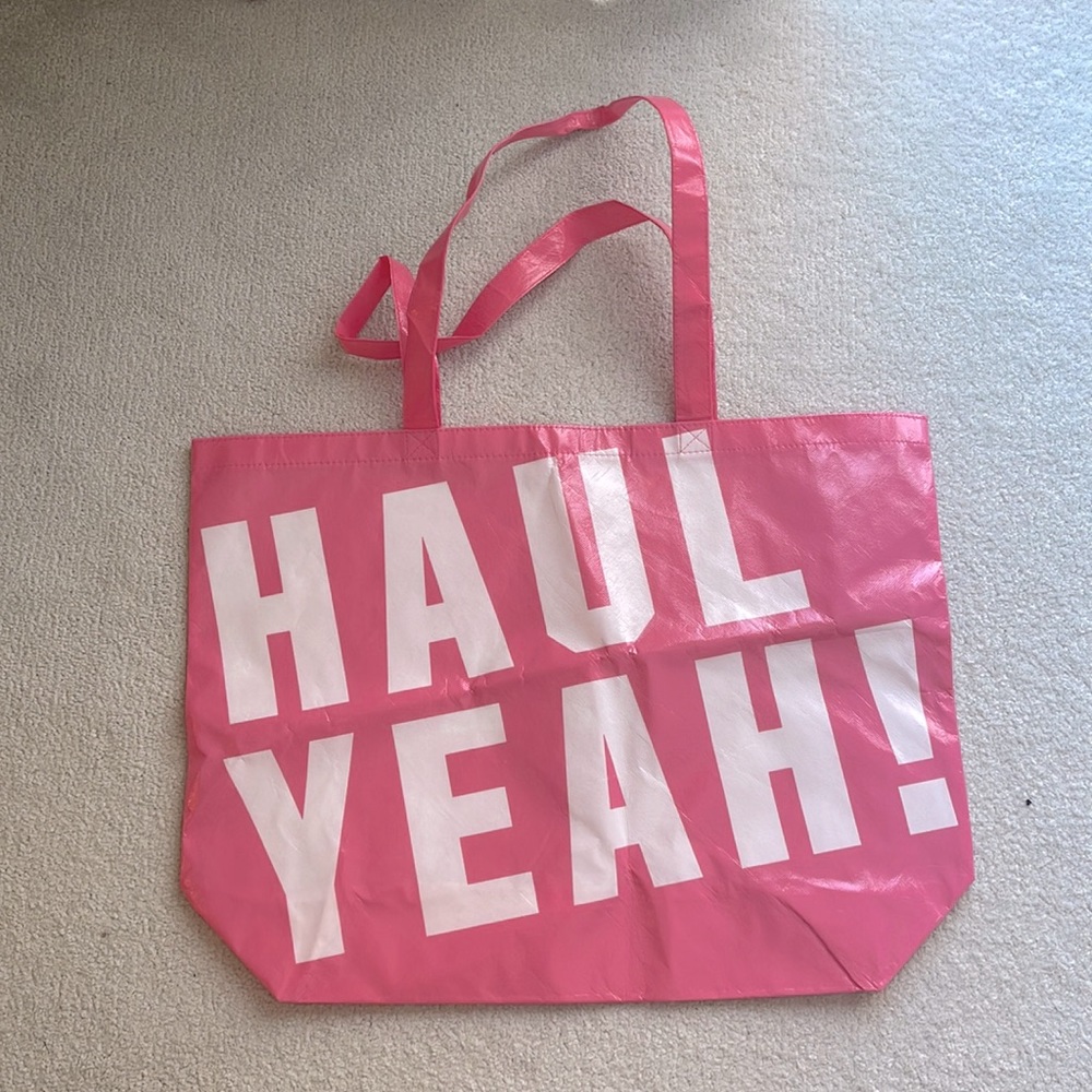 HUGE PINK VICTORIA’S SECRET SHOPPING TOTE BAG